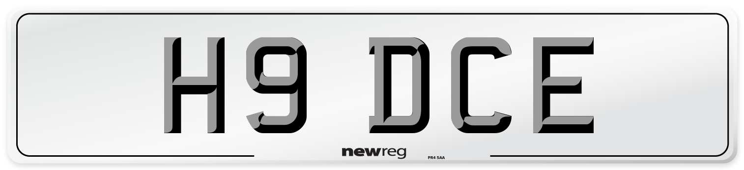 H9 DCE Number Plate from New Reg